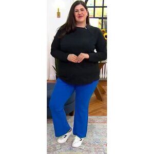 Sport Savvy Regular French Terry Lightly Bootcut Pant Women XSmall Deep Blue NEW